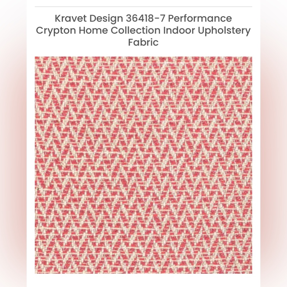 Kravet Design Performance Crypton Home Collection Upholstery Fabric in Pink.